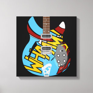Mod Pop art guitar Canvas Print