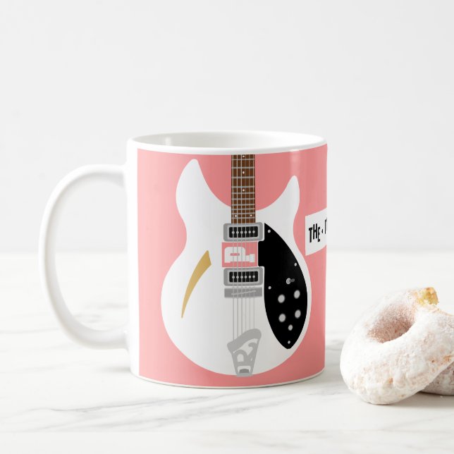 Mod Pop Art Guitar Coffee Mug (With Donut)