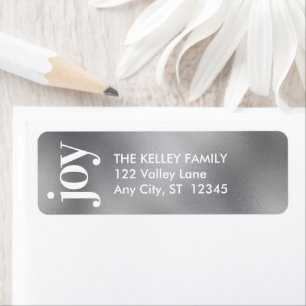 Mod Print Faux Silver Foil Address Label