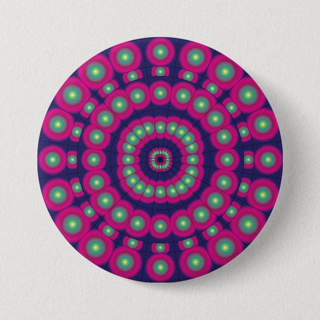 Mod Psychedelic Spheres Dartboard 7.5 Cm Round Badge (Front)