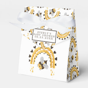 Mod Rainbow Bumblebee Honey Bee Baby Shower Favour Box