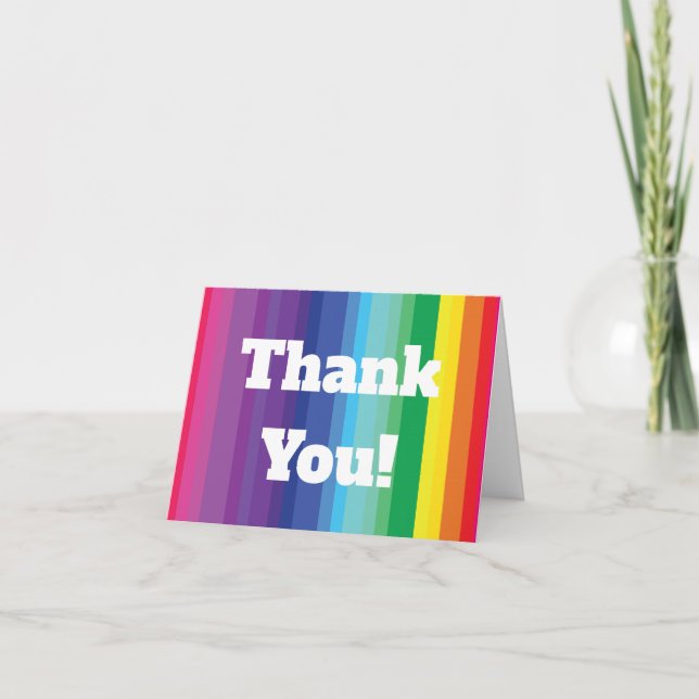 Mod Rainbow Colourful Kids 1st Birthday Party Card (Front)