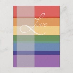 Mod Rainbow Love Postcard