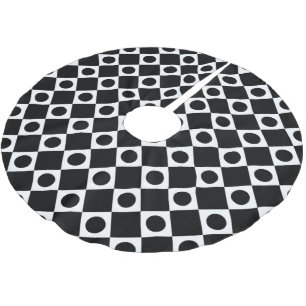 Mod Retro 60's Black Brushed Polyester Tree Skirt