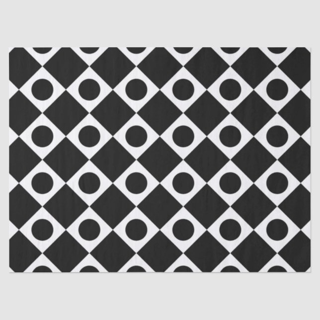 Mod Retro 60's Black Tissue Paper (Front)