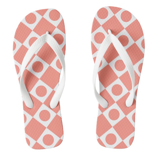 Mod Retro 60's Cantaloupe Flip Flops (Footbed)