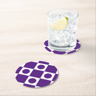 Mod Retro 60's Custom Colour Round Paper Coaster
