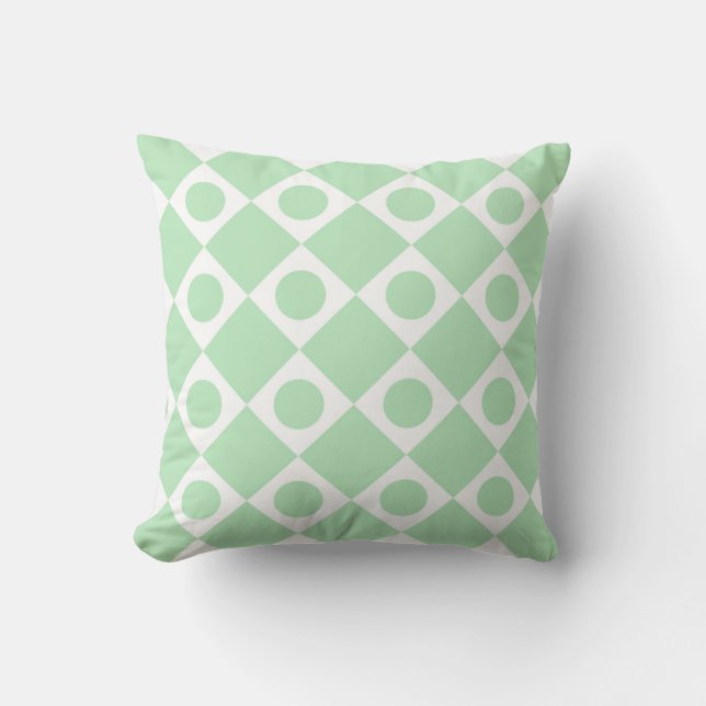 Mod Retro 60's Mint Cushion (Front)