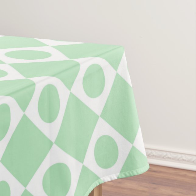 Mod Retro 60's Mint Tablecloth (In Situ)