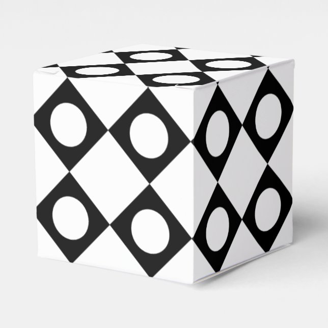 Mod Retro 60's White Favour Box (Front Side)