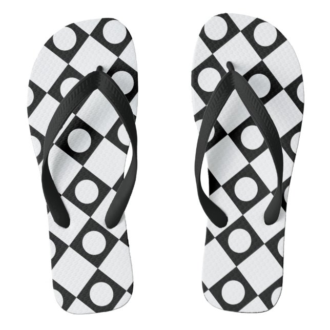 Mod Retro 60's White Flip Flops (Footbed)