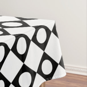 Mod Retro 60's White Tablecloth
