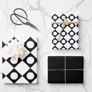 Mod Retro 60's White Wrapping Paper Sheet
