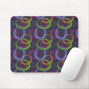 Mod Retro Circles Print Mouse Mat