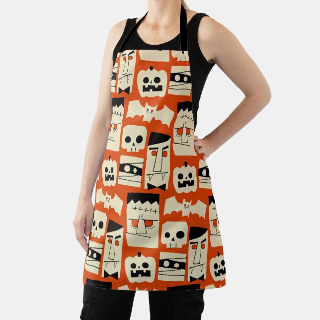 Mod Retro Monsters Apron (Insitu)