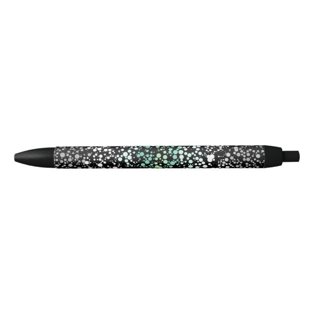 Mod Retro Quirky Groovy Boho Paragender Pride Black Ink Pen (Front)