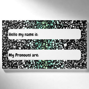 Mod Retro Quirky Groovy Boho Paragender Pride Name Tag