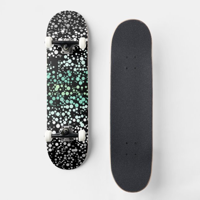 Mod Retro Quirky Groovy Boho Paragender Pride Skateboard (Front)