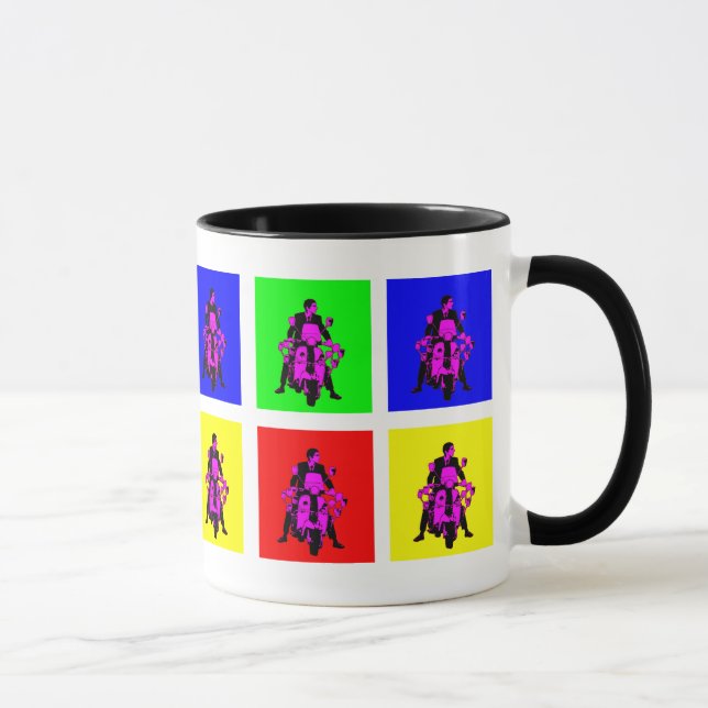 Mod Rider  Pop Art Mug (Right)