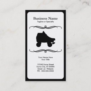 mod roller skate business card