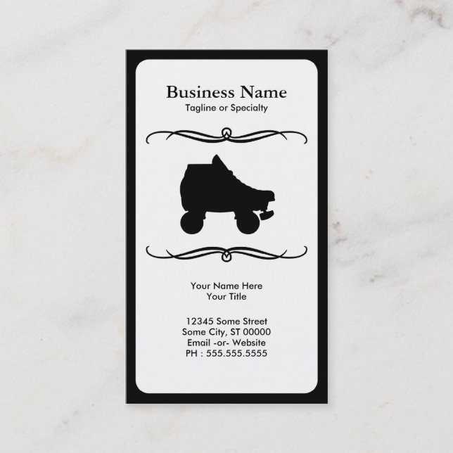 mod roller skate business card (Front)