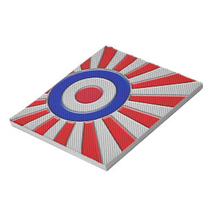 Mod Roundel Sunburst Carbon Fiber Style Notepad