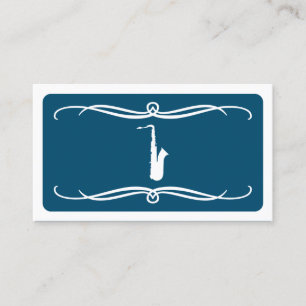 mod saxophone (colour customisable) business card
