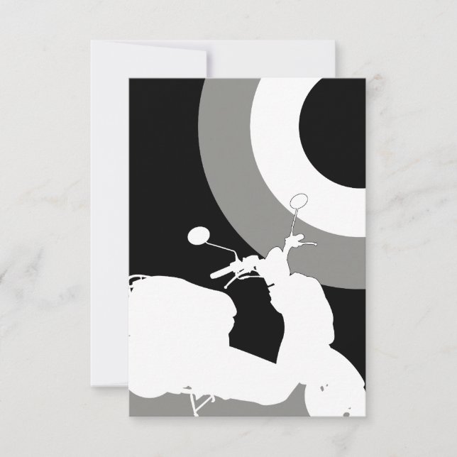 Mod Scooter RSVP Card (Front)