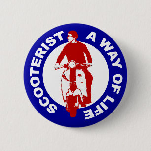 Mod Scooterist A Way Of Life 6 Cm Round Badge