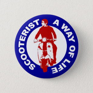 Mod Scooterist A Way Of Life 6 Cm Round Badge