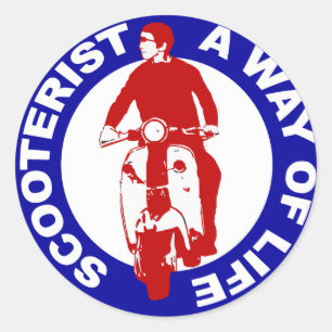 Mod Scooterist A Way Of Life Classic Round Sticker