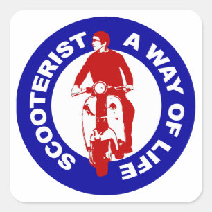 Mod Scooterist A Way Of Life Square stickers