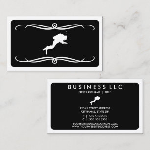 mod scuba diver (colour customisable) business card