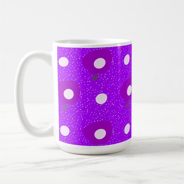 mod shapes_purple coffee mug (Left)