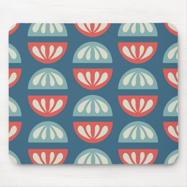 Mod Shells Blue Mouse Mat (Front)