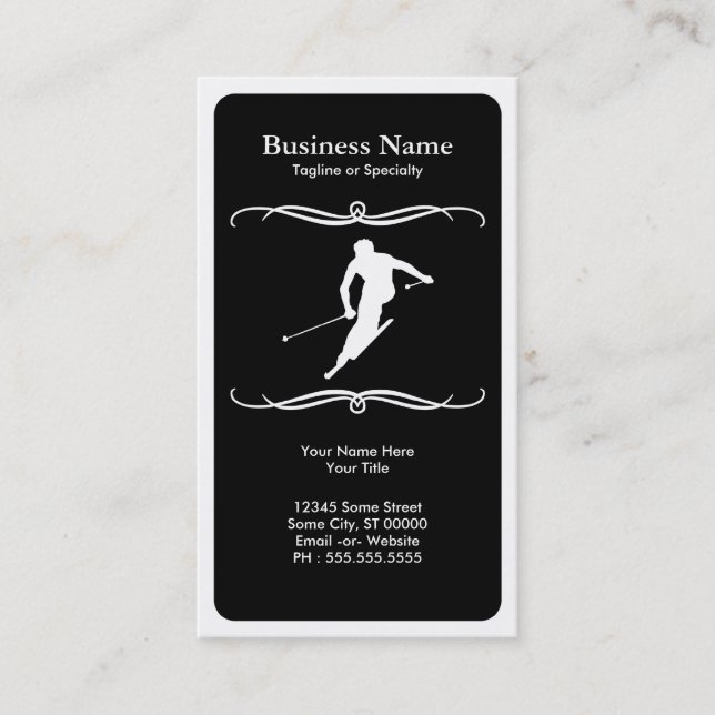 mod ski business card (Front)