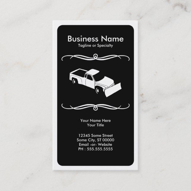 mod snow plough business card (Front)