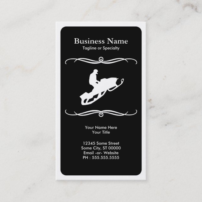 mod snowmobile business card (Front)