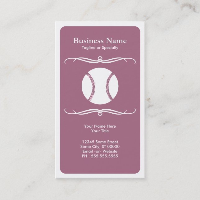 mod softball business card (Front)