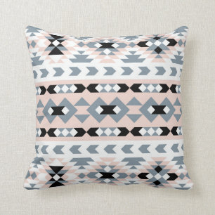 Mod Southwest Geometric Blush and Black Cushion