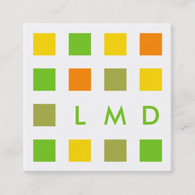 mod squares square business card (Front)