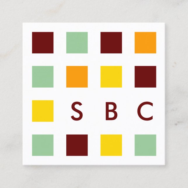 mod squares square business card (Front)