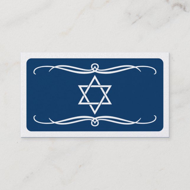 mod star of david (colour customisable) business card (Front)