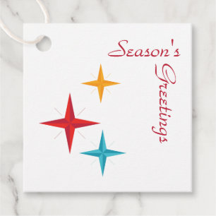 Mod Stars, Mid-Century Modern Retro Christmas Gift Favour Tags