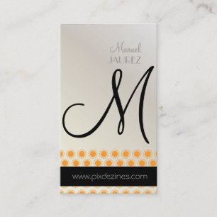 Mod Stars, monogram business cards