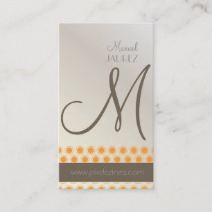Mod Stars, monogram business cards