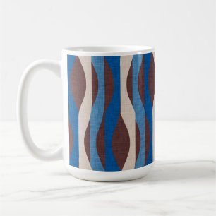 Mod Stripes Blue Coffee Mug