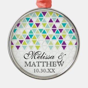 Mod Style Triangle Pattern Triangular Geometric Metal Tree Decoration