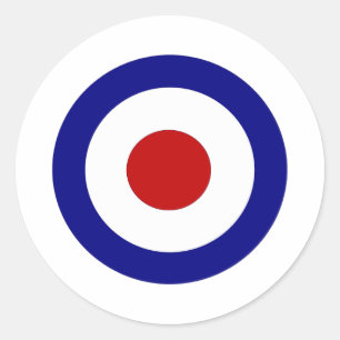 Mod Target Classic Round Sticker