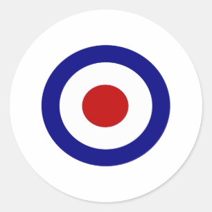 Mod Target Classic Round Sticker